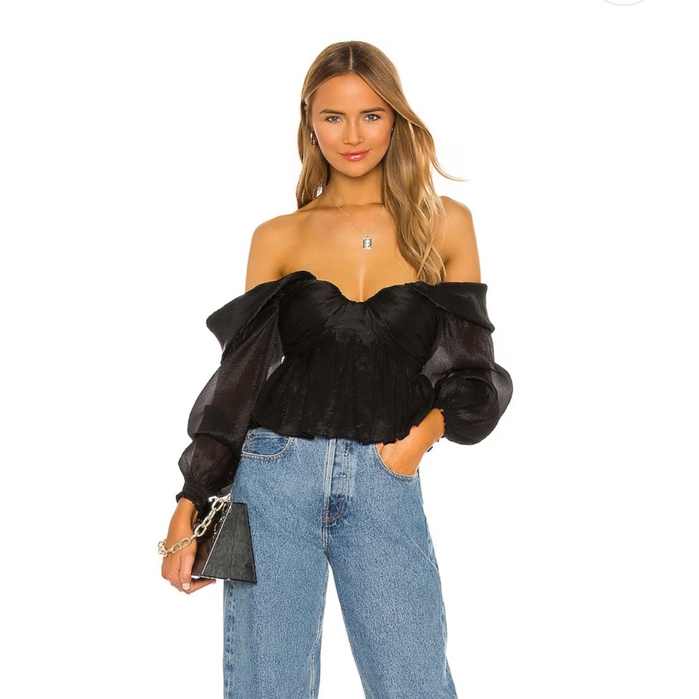 House of Harlow 1960 x REVOLVE Burna Blouse in Black